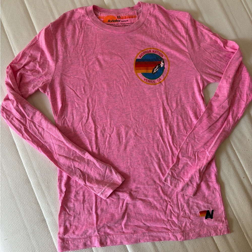 Aviator Nation Vibrant Pink Tee